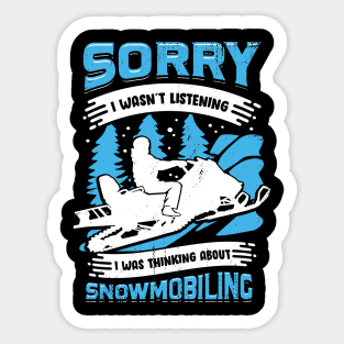 Snowmobiling Motor Sled Snowmobiler Gift Sticker